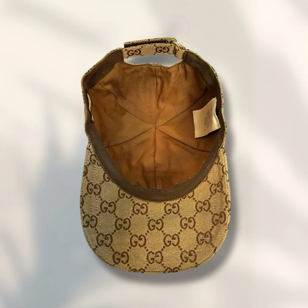 Gucci GG Monogram Canvas Baseball Cap w/ Leather Logo Patch - Picture 6 of 9